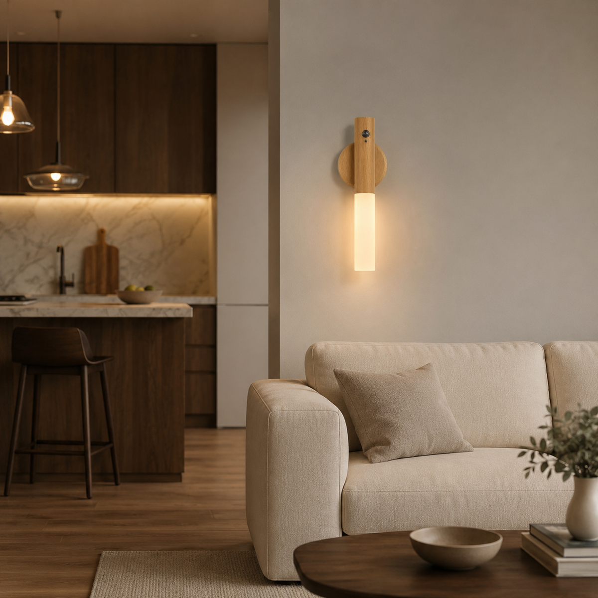 Rechargeable Wall Lighting with Motion Sensor Control