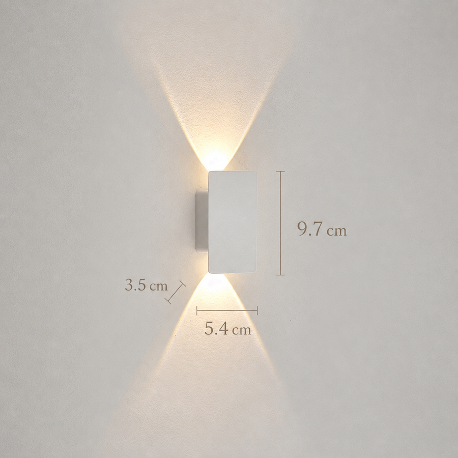 LED Outdoor Garden Wall Sconce 10cm White