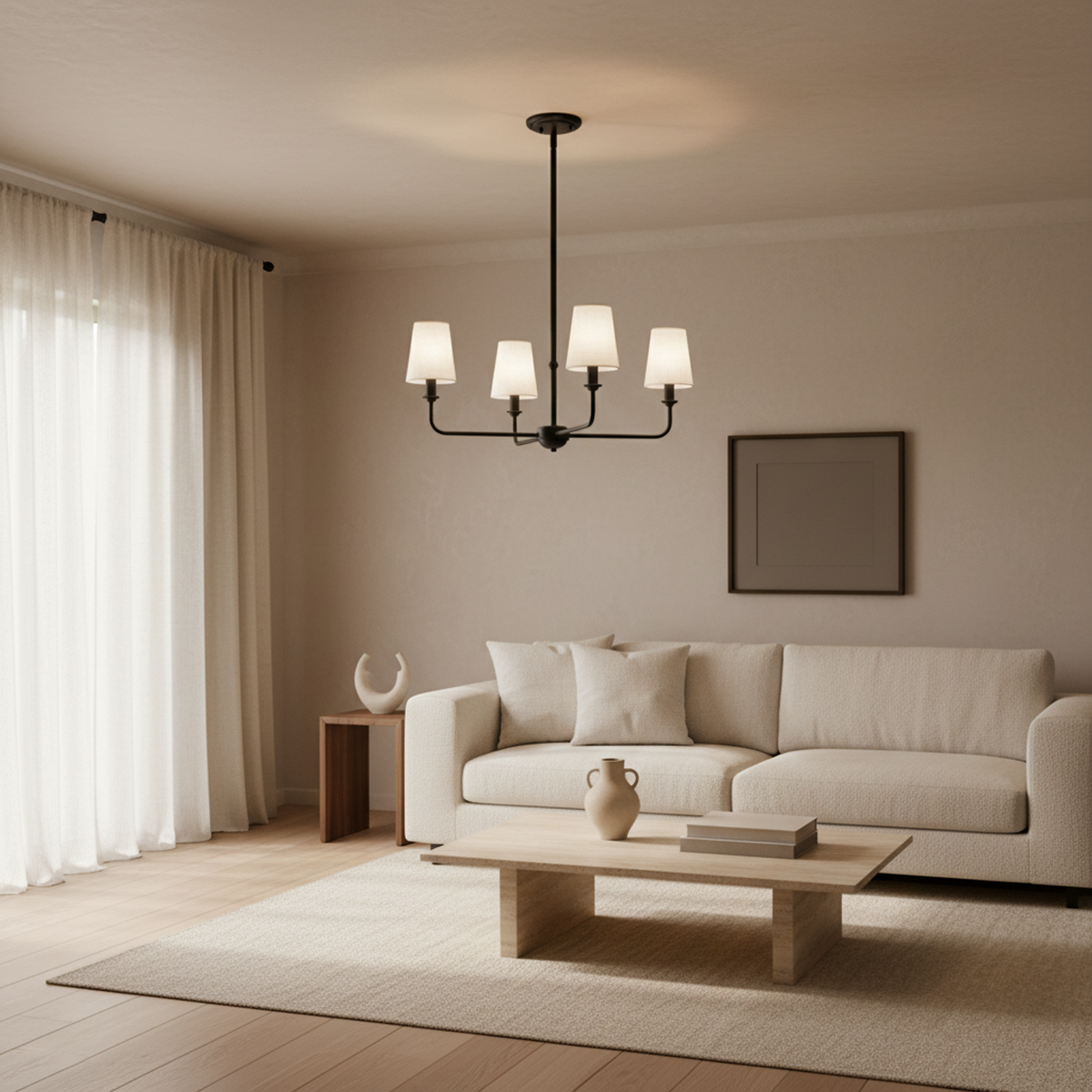Four Head Ceiling Light Details