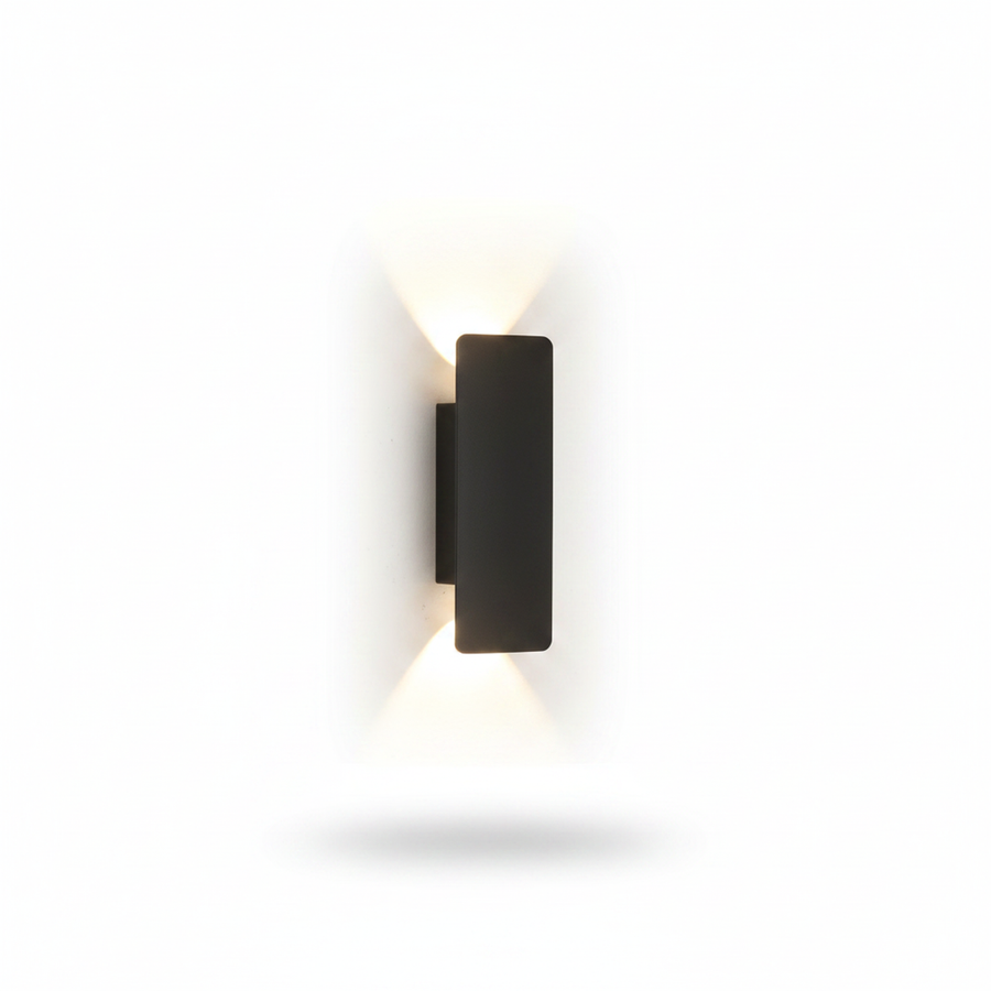 LED Outdoor Garden Wall Sconce 20cm Black