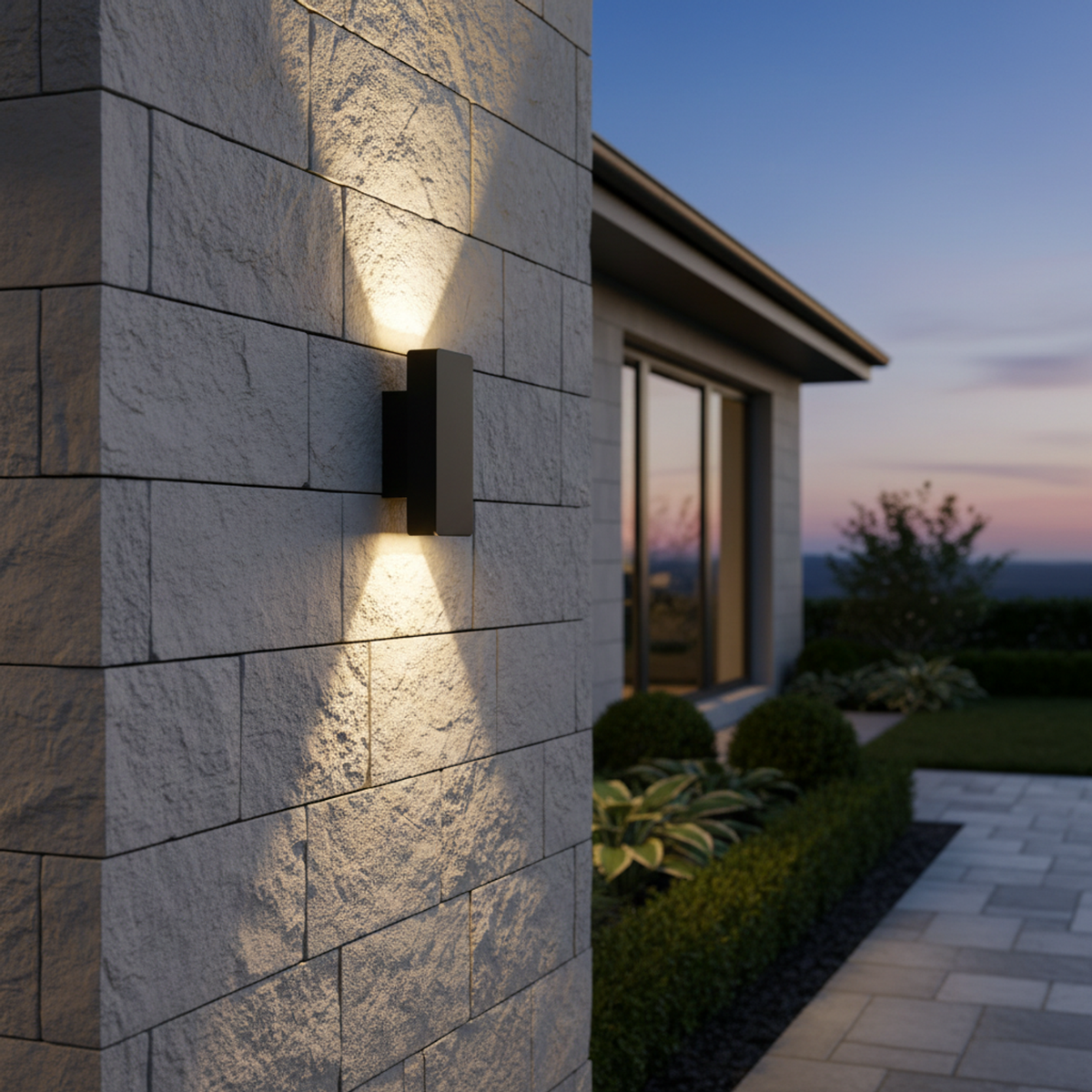 LED Outdoor Garden Wall Sconce 10cm Black