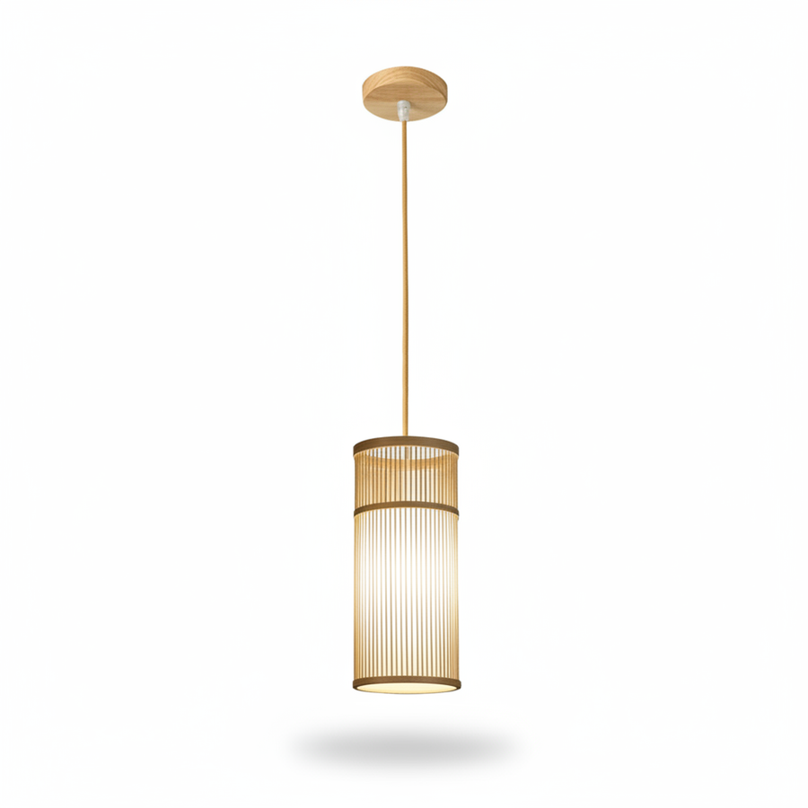 Handwoven Bamboo Chandelier – Ellis
