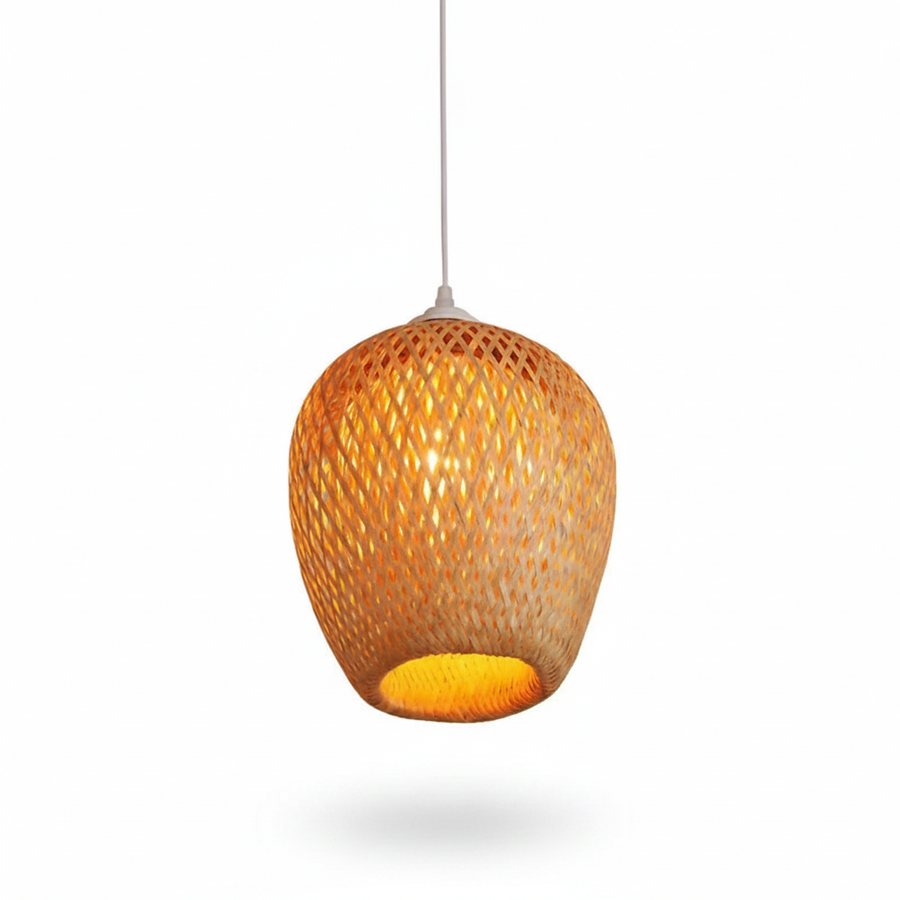 Handwoven Bamboo Chandelier – Avalon