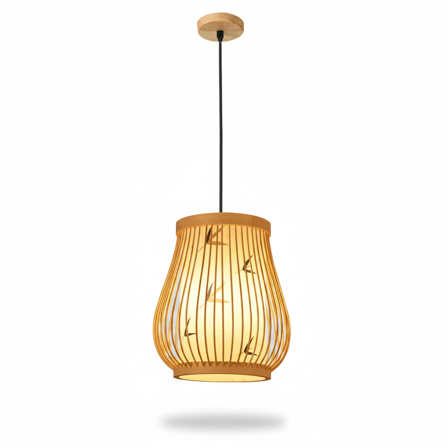 Handwoven Bamboo Chandelier – Arden