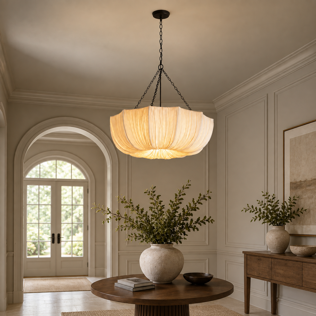 A Fabric Flower That Softens a Whole Room