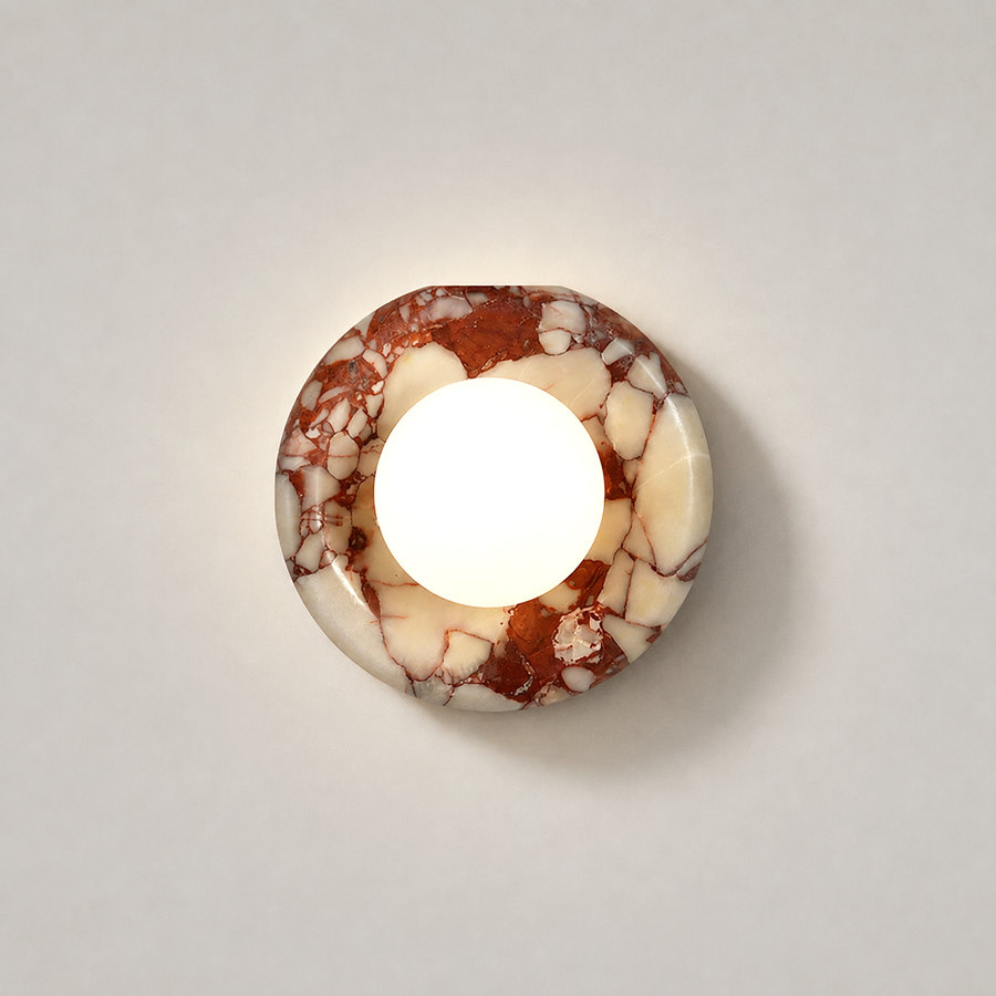 Marble and Glass Wall Sconce