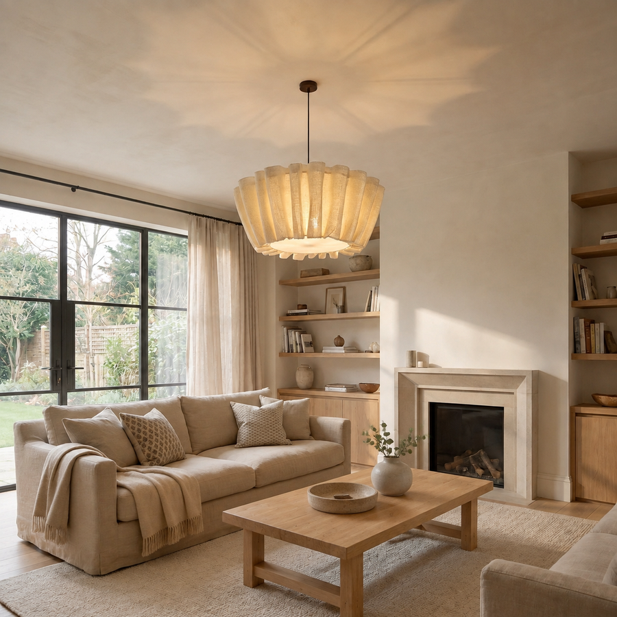 Handmade Fabric Pendant Light