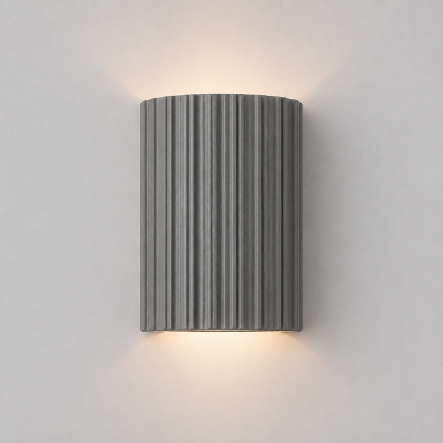 Fluted Resin Wall Sconce