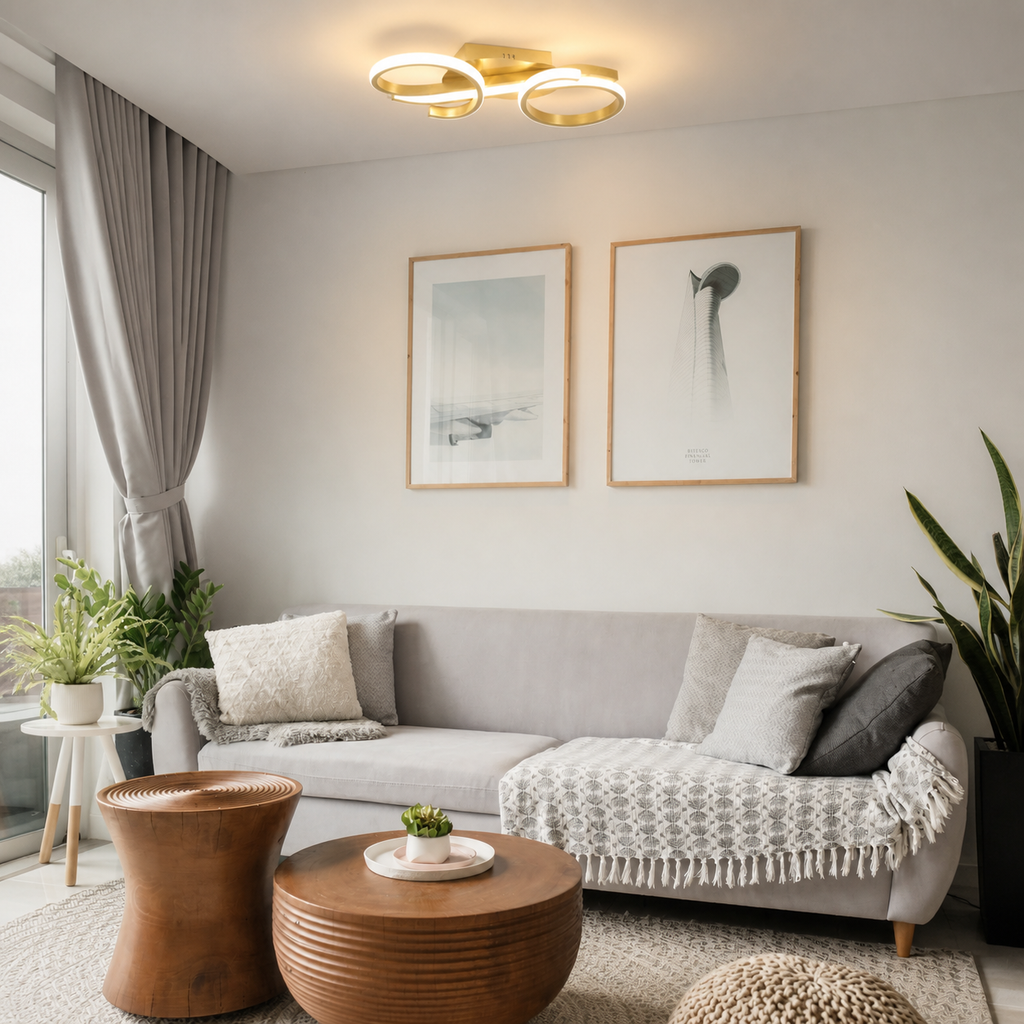 Gold Loop LED Ceiling Light