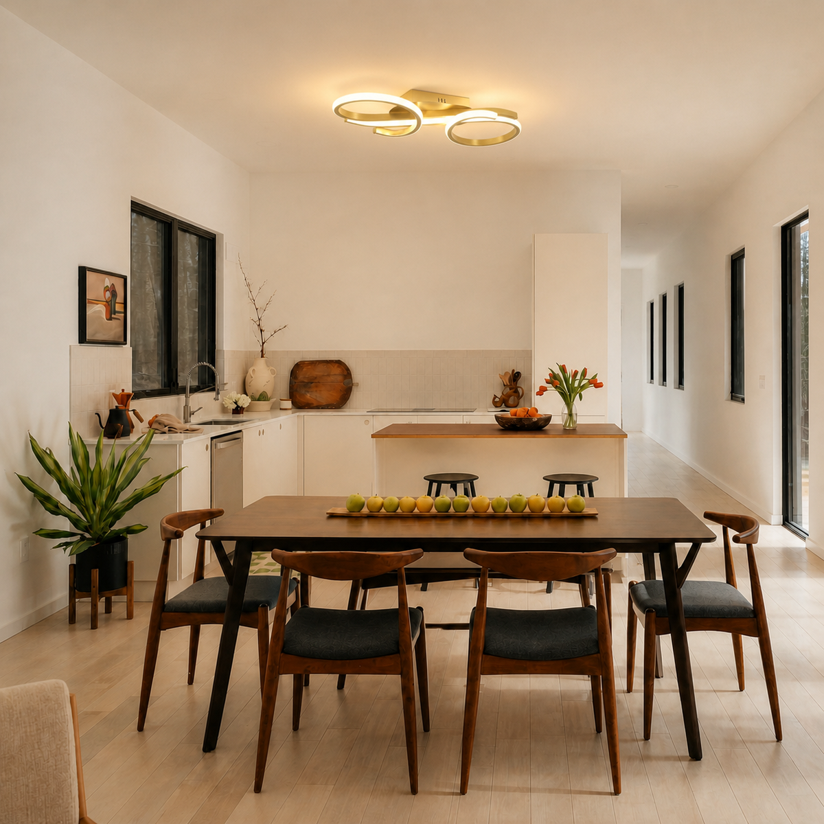 Gold Loop LED Ceiling Light
