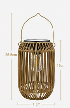 Boho Solar Rattan Lantern