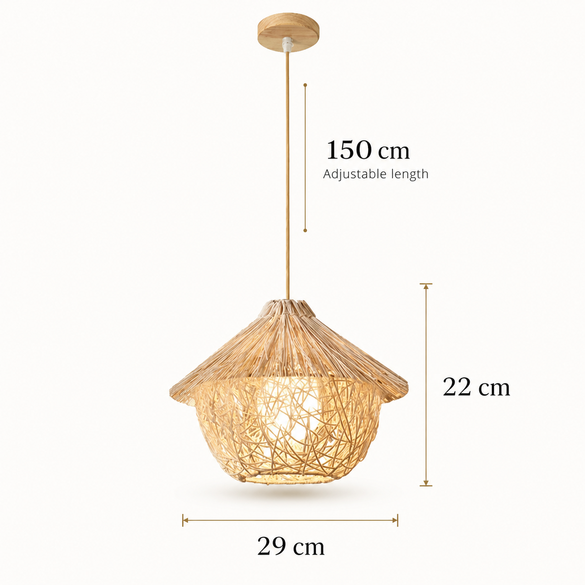 Handwoven Bamboo Chandelier – Fletcher