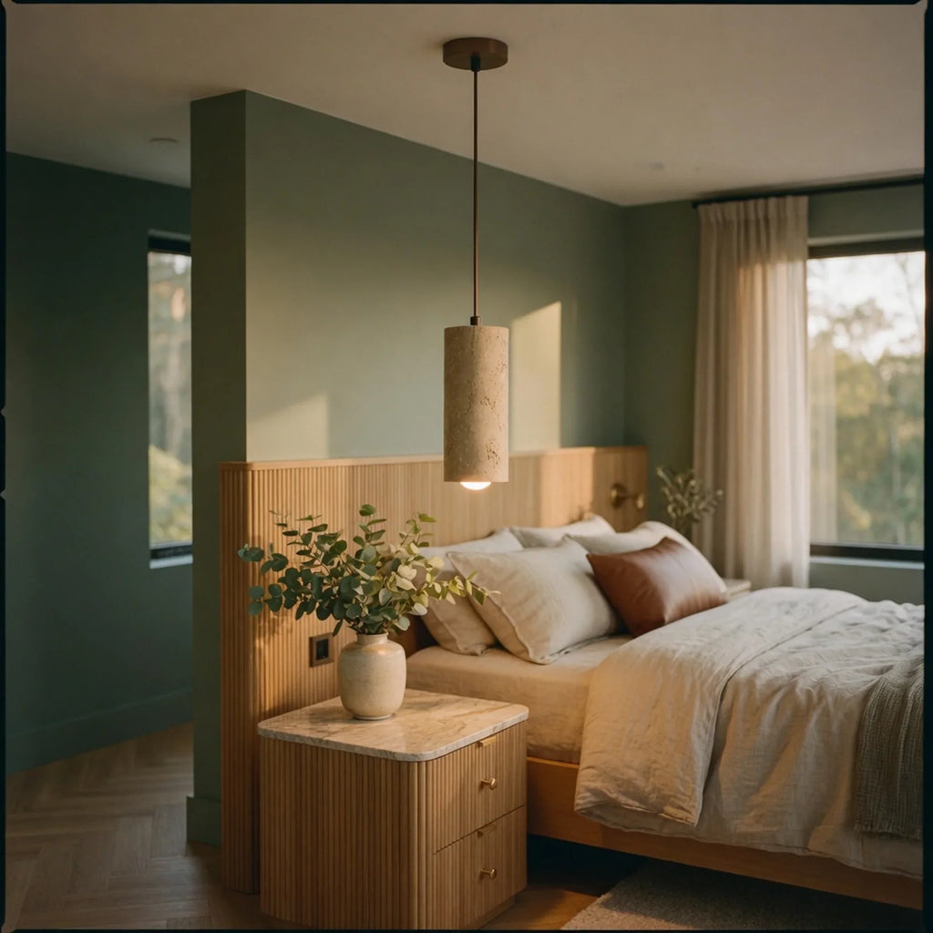 Travertine Stone Pendant Light