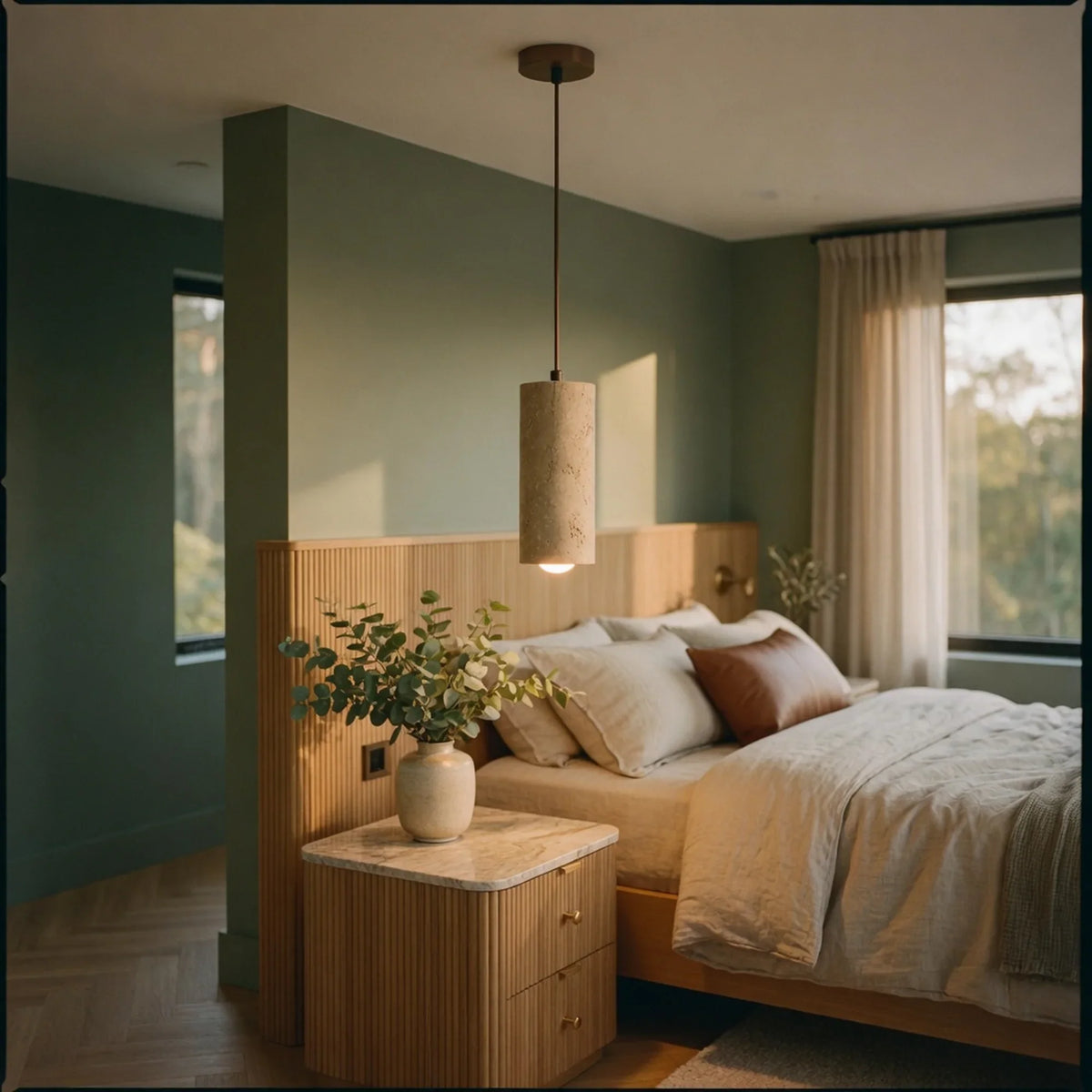 Travertine Stone Pendant Light