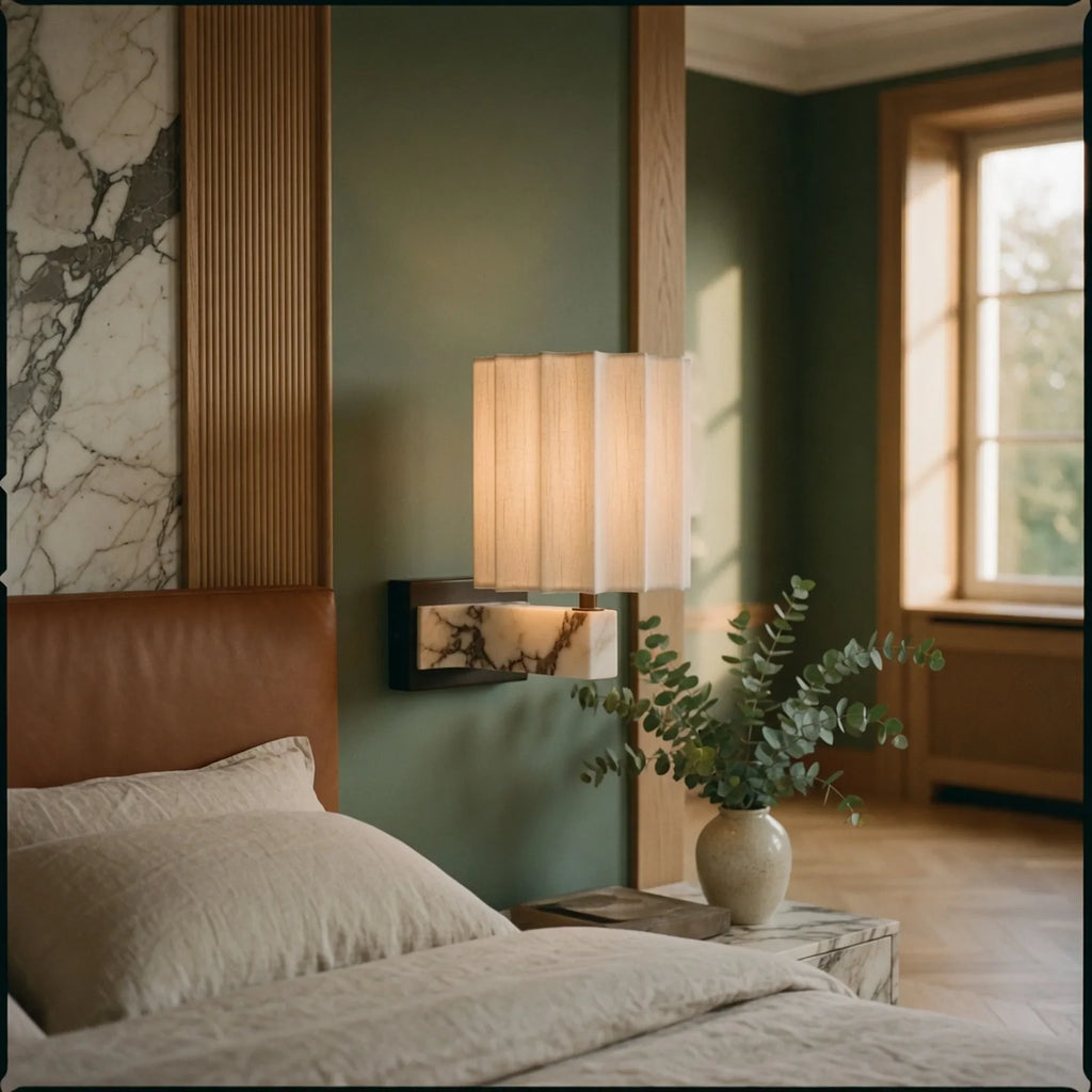 Marble Pleated Wall Sconce