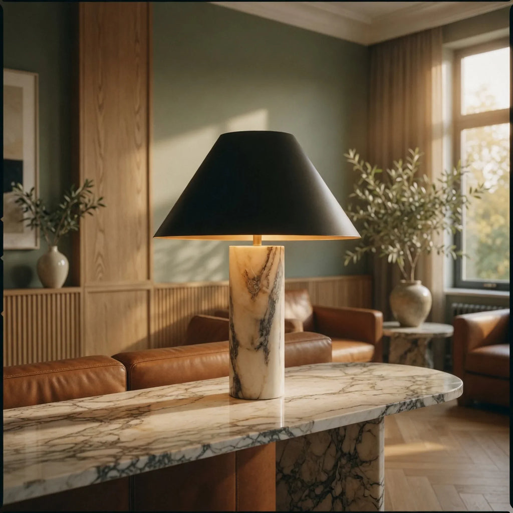 Marble Cone Table Lamp