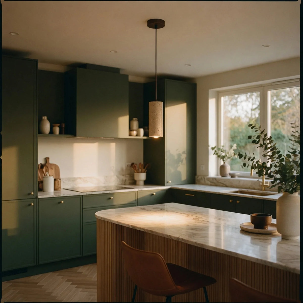 Travertine Stone Pendant Light