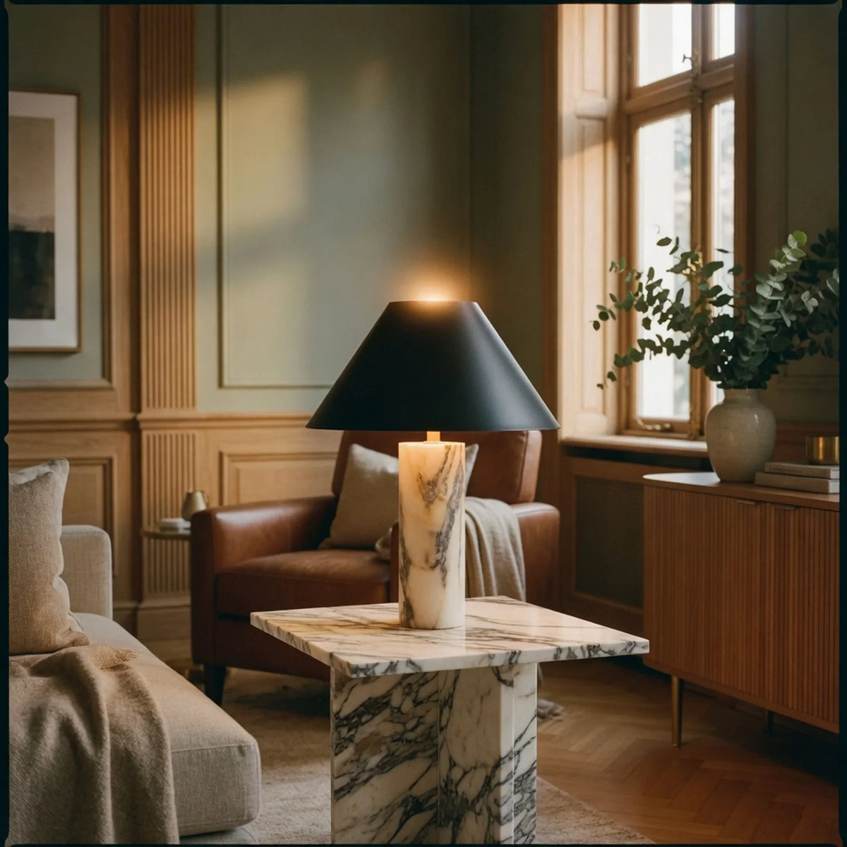 Marble Cone Table Lamp