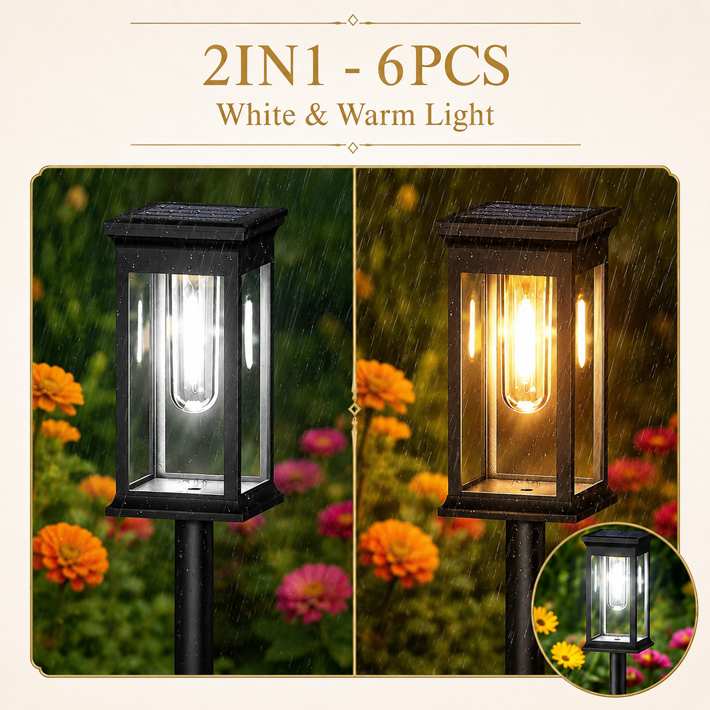 Solar LED Outdoor Pathway Light Pack of 6