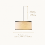 Modern Black Wabi Sabi Japanese Chandelier Warm Light
