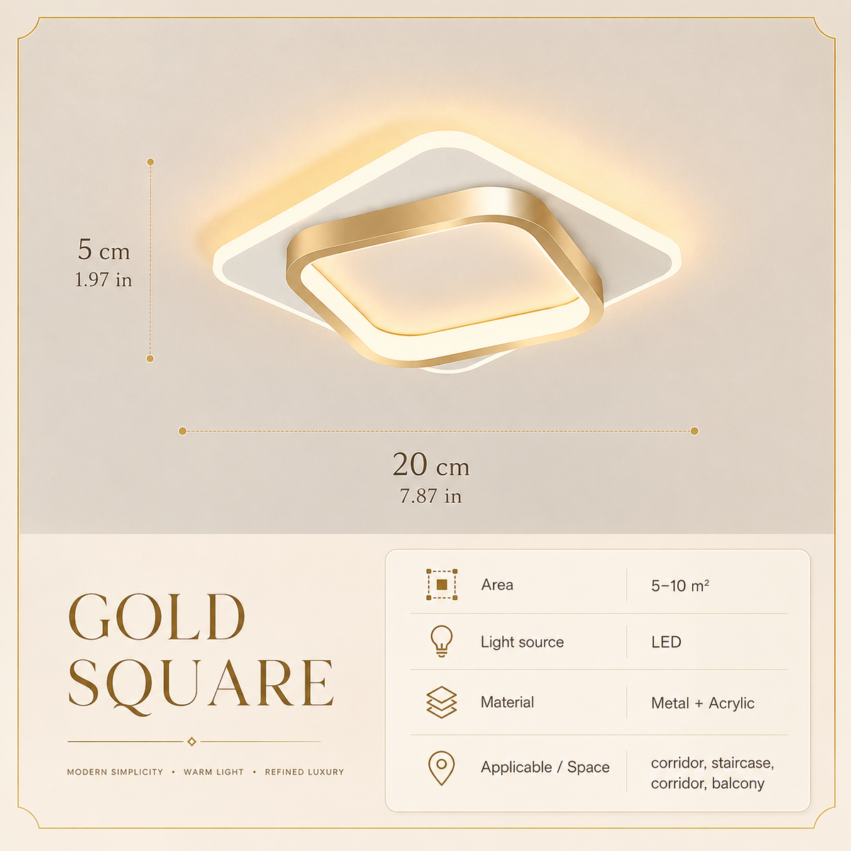 Dimmable LED Ceiling Light – Clifton