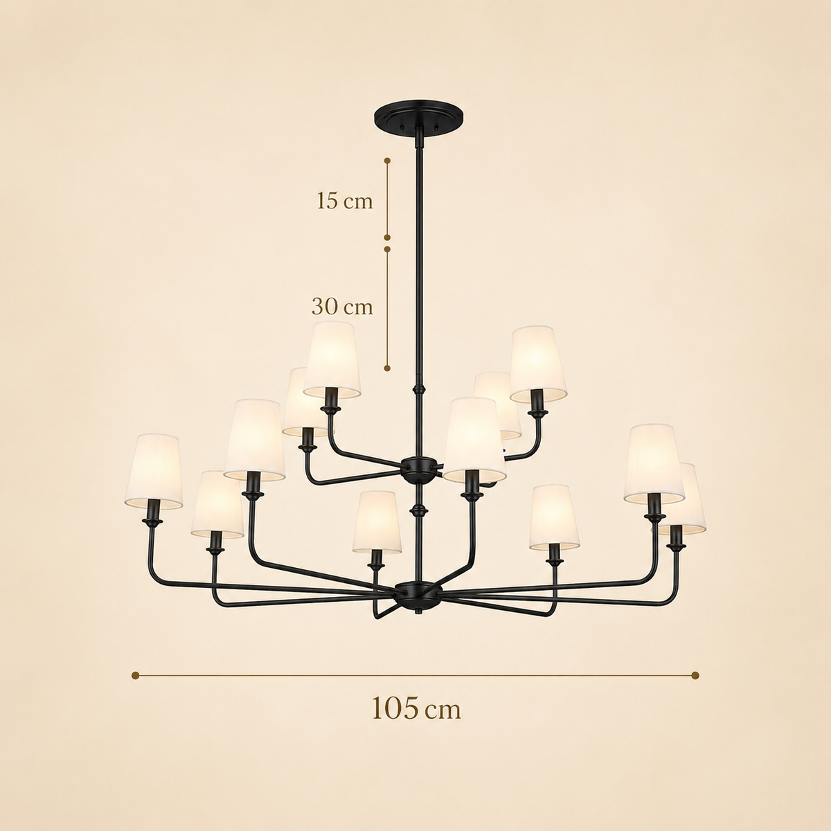 12-Light Modern Ceiling Light Chandelier