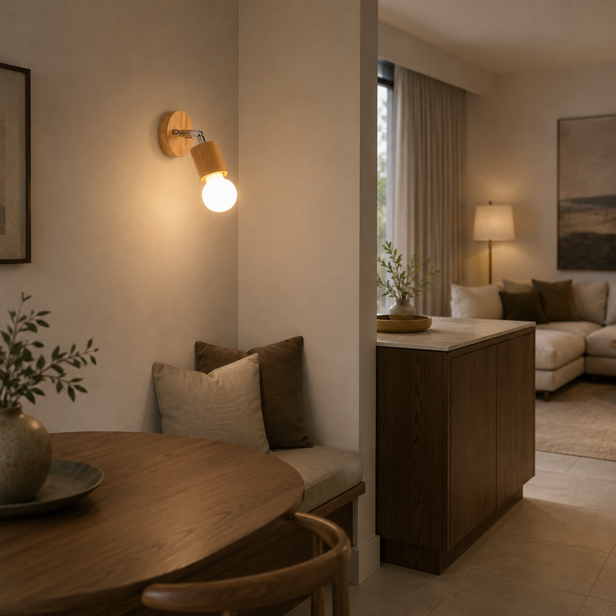 Nordic Wooden Rotating Ceiling Light