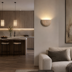Travertine Half Moon Wall Sconce