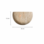 Travertine Half Moon Wall Sconce