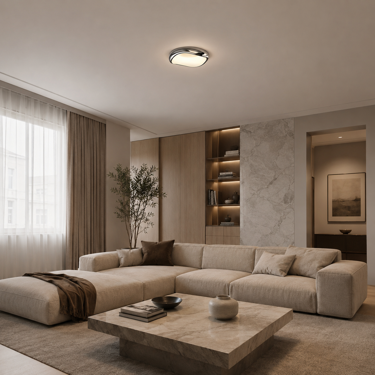 Pebble Flush Mount Ceiling Light