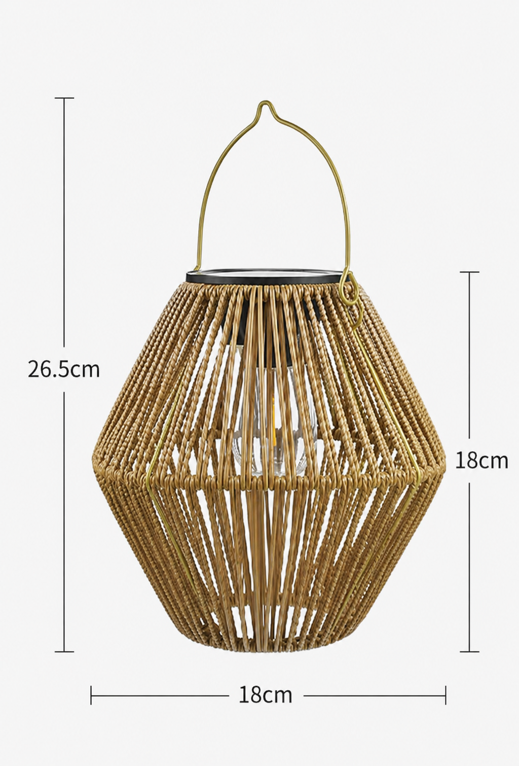 Boho Solar Rattan Lantern