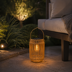 Boho Solar Rattan Lantern
