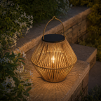 Boho Solar Rattan Lantern