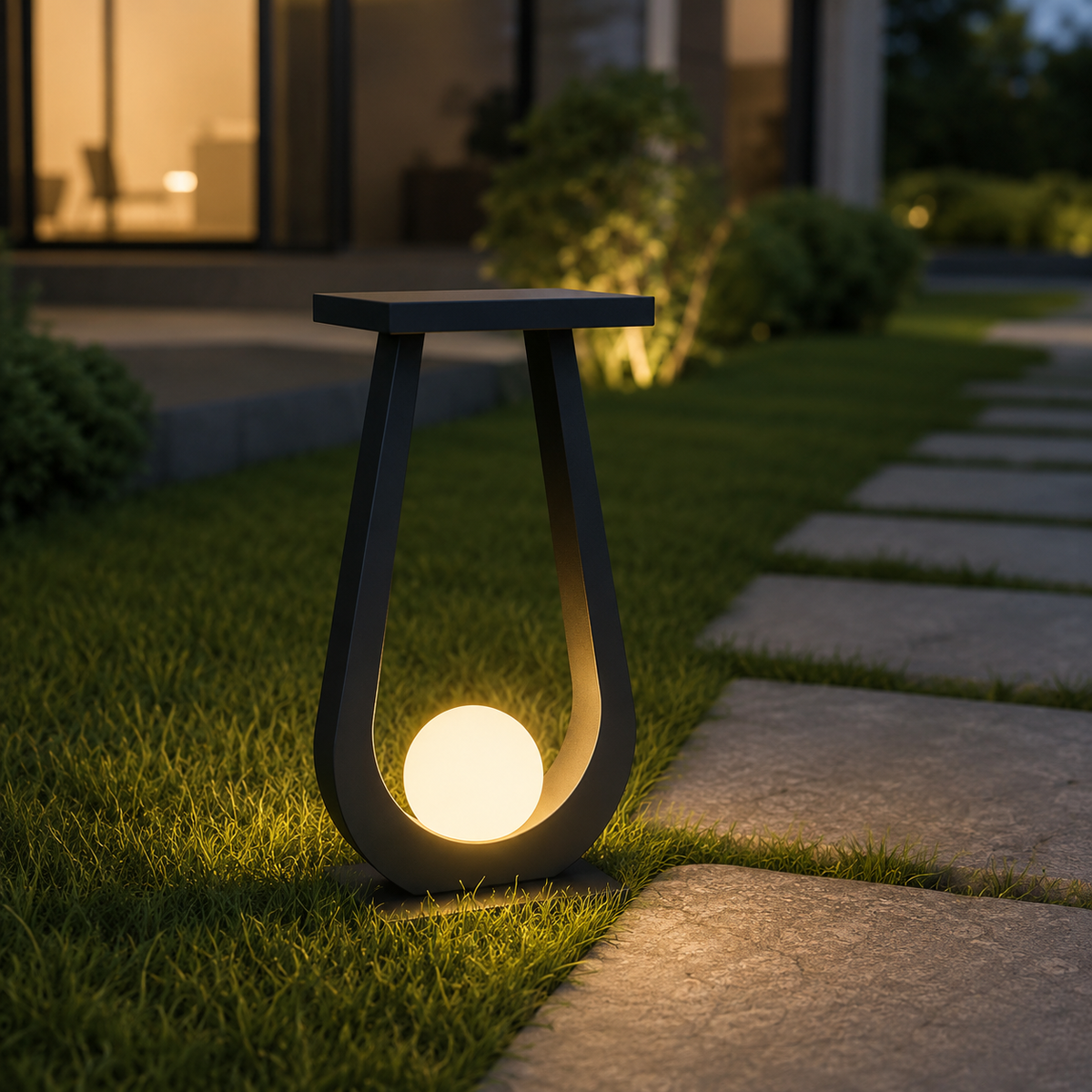 Modern Outdoor Pathway Lantern Light
