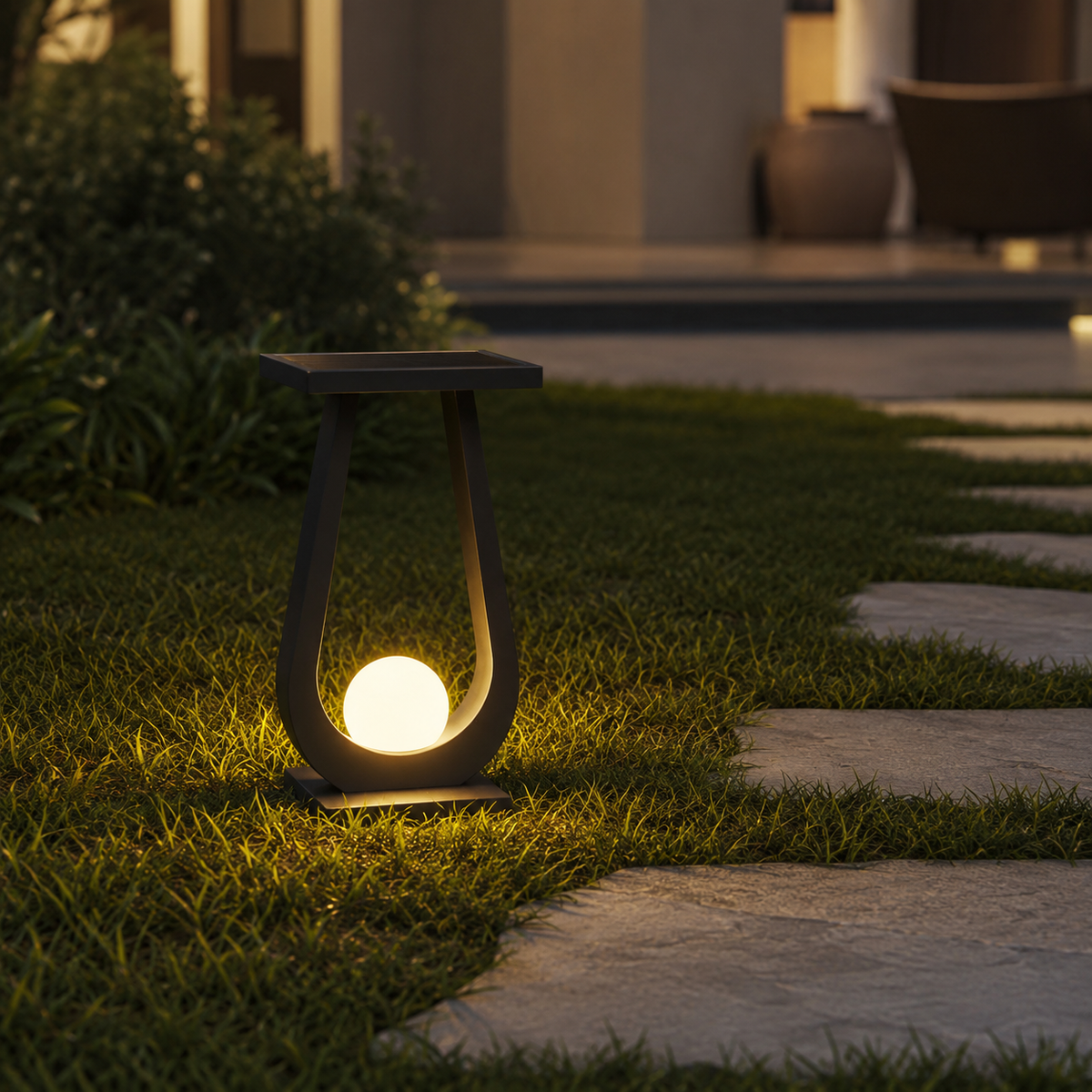 Modern Outdoor Pathway Lantern Light