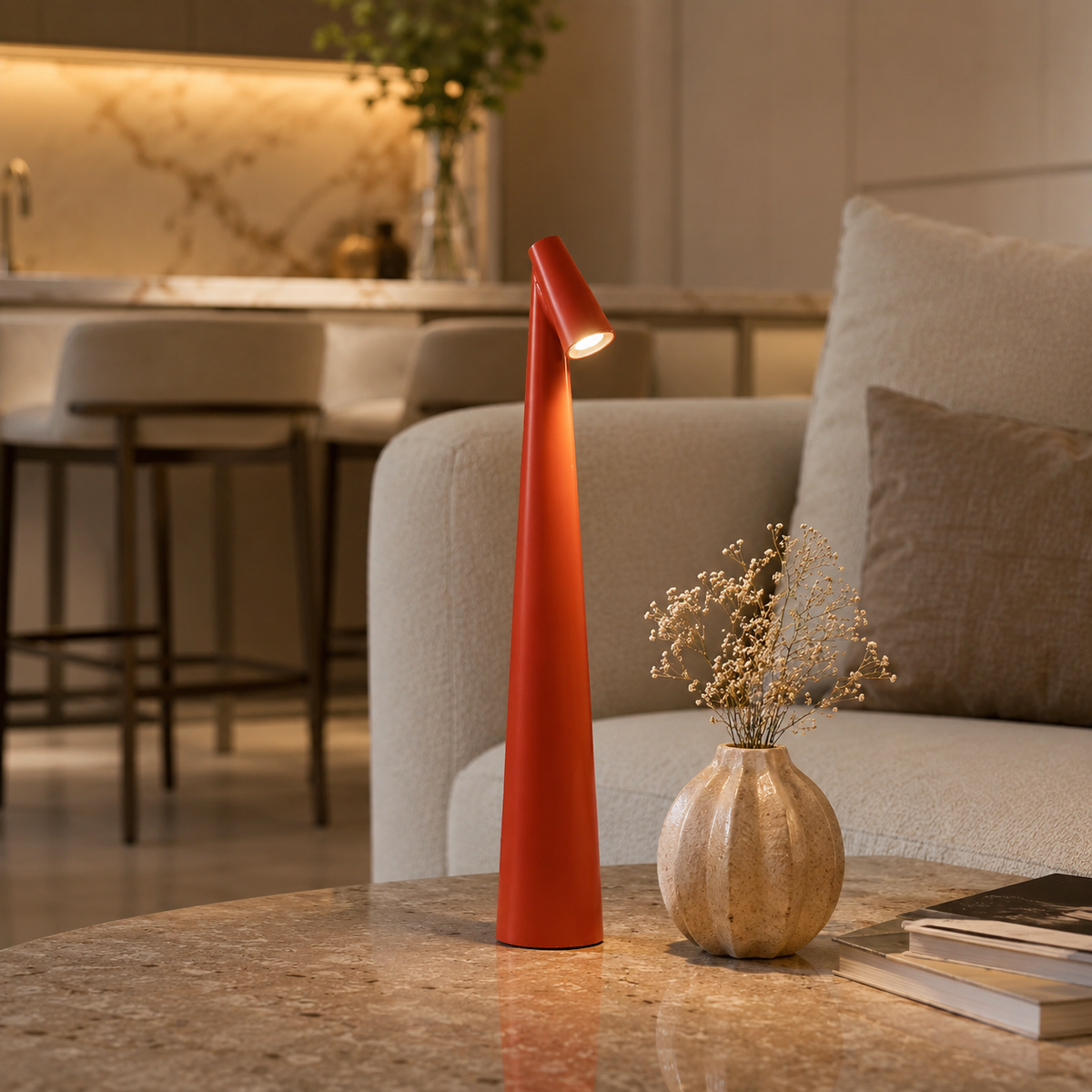 Modern Rechargeable Cone Table Lamp