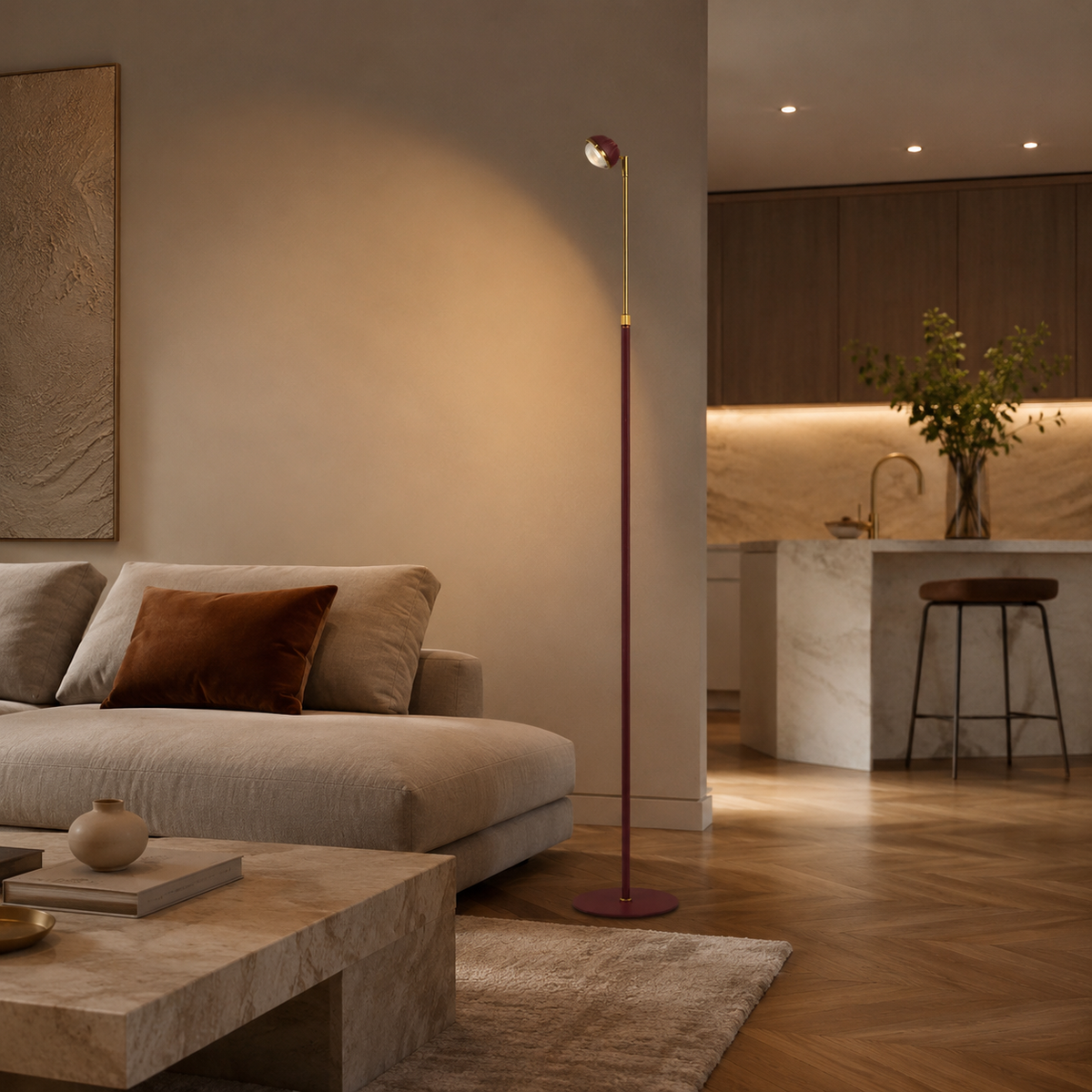 Slim Adjustable LED Floor Lamp