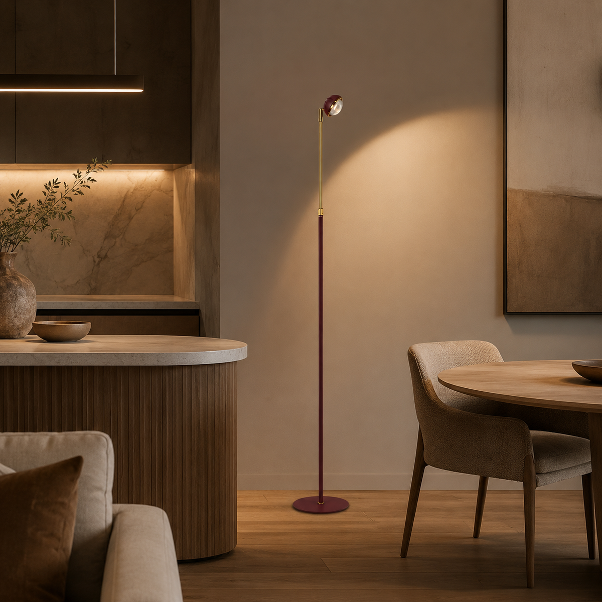Slim Adjustable LED Floor Lamp