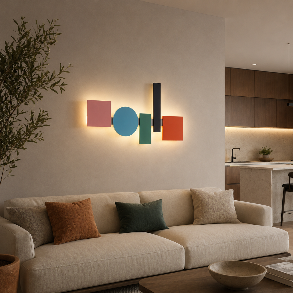 Color Block LED Wall Sconce