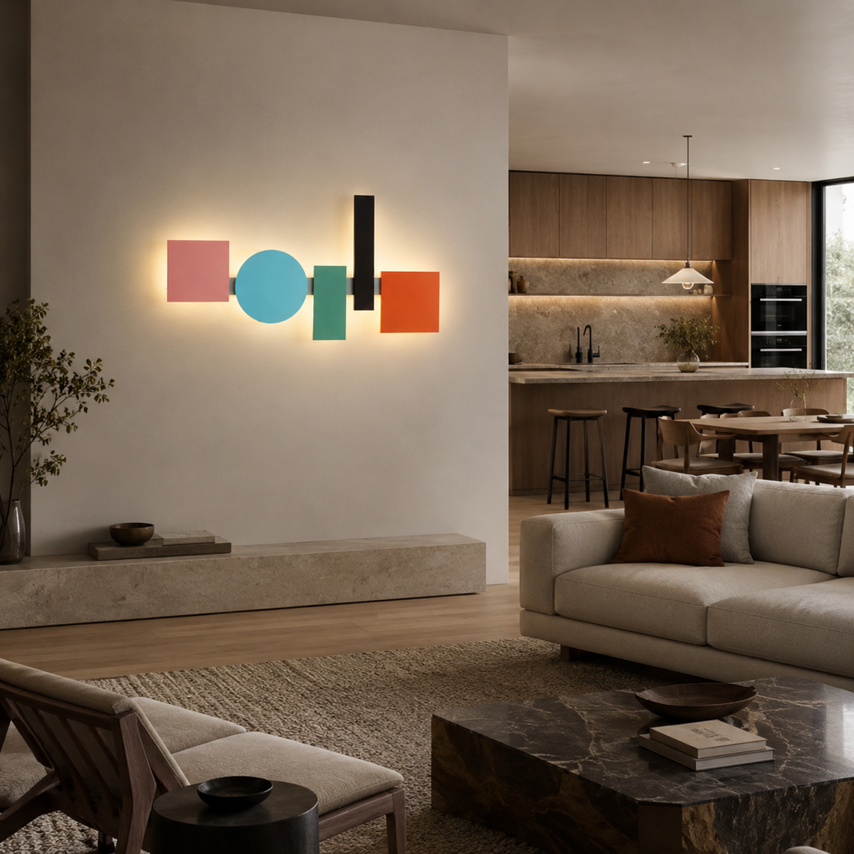 Color Block LED Wall Sconce