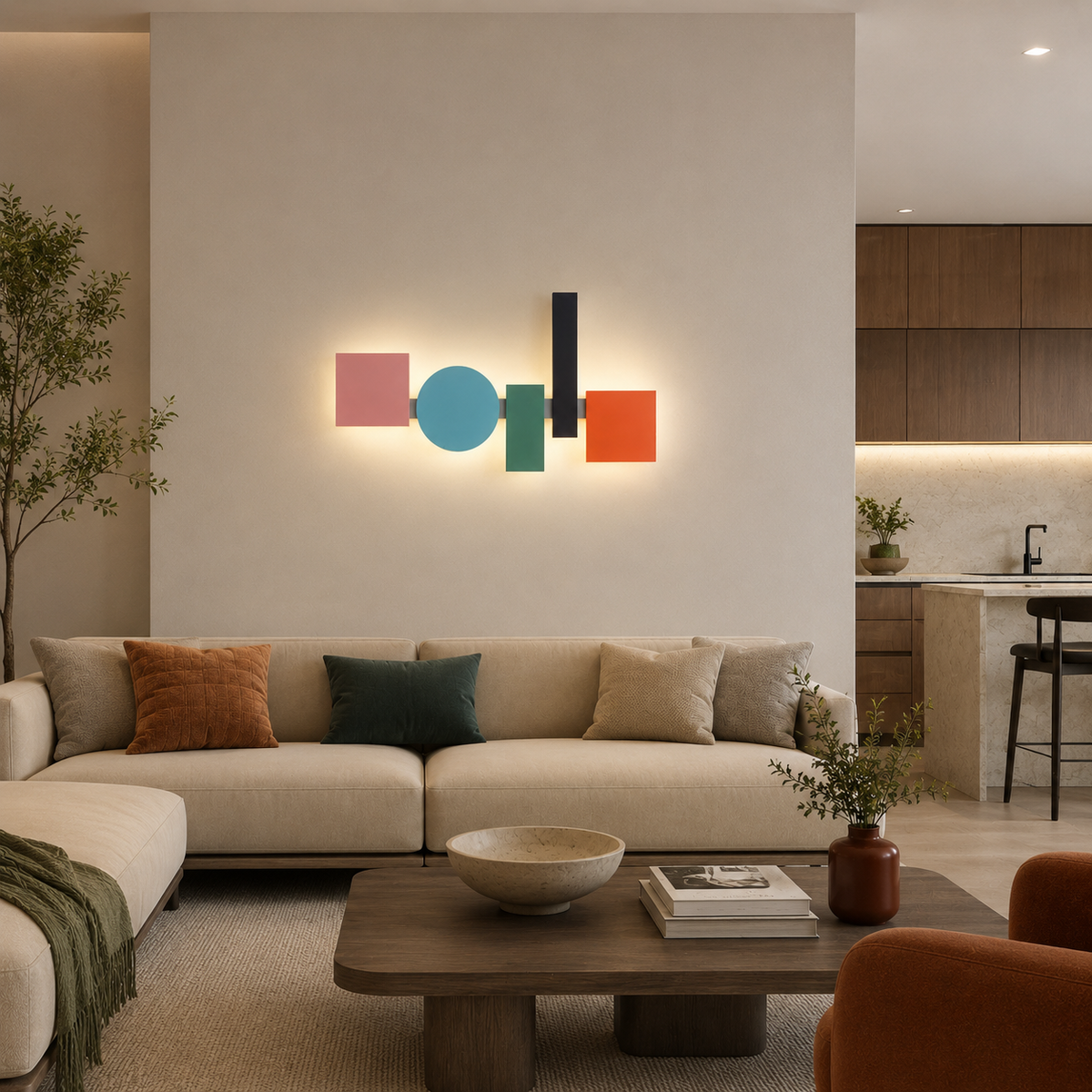 Color Block LED Wall Sconce