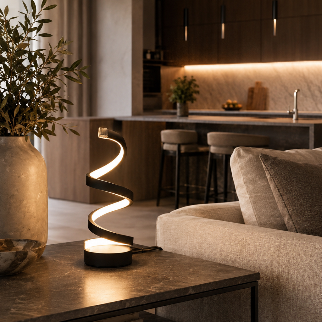 Modern Spiral LED Table Lamp