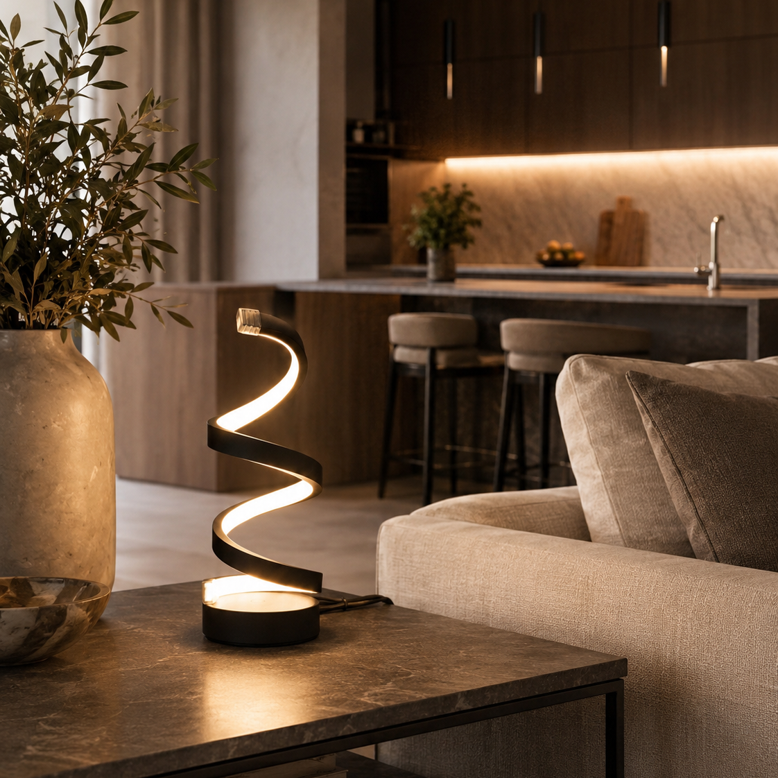 Modern Spiral LED Table Lamp