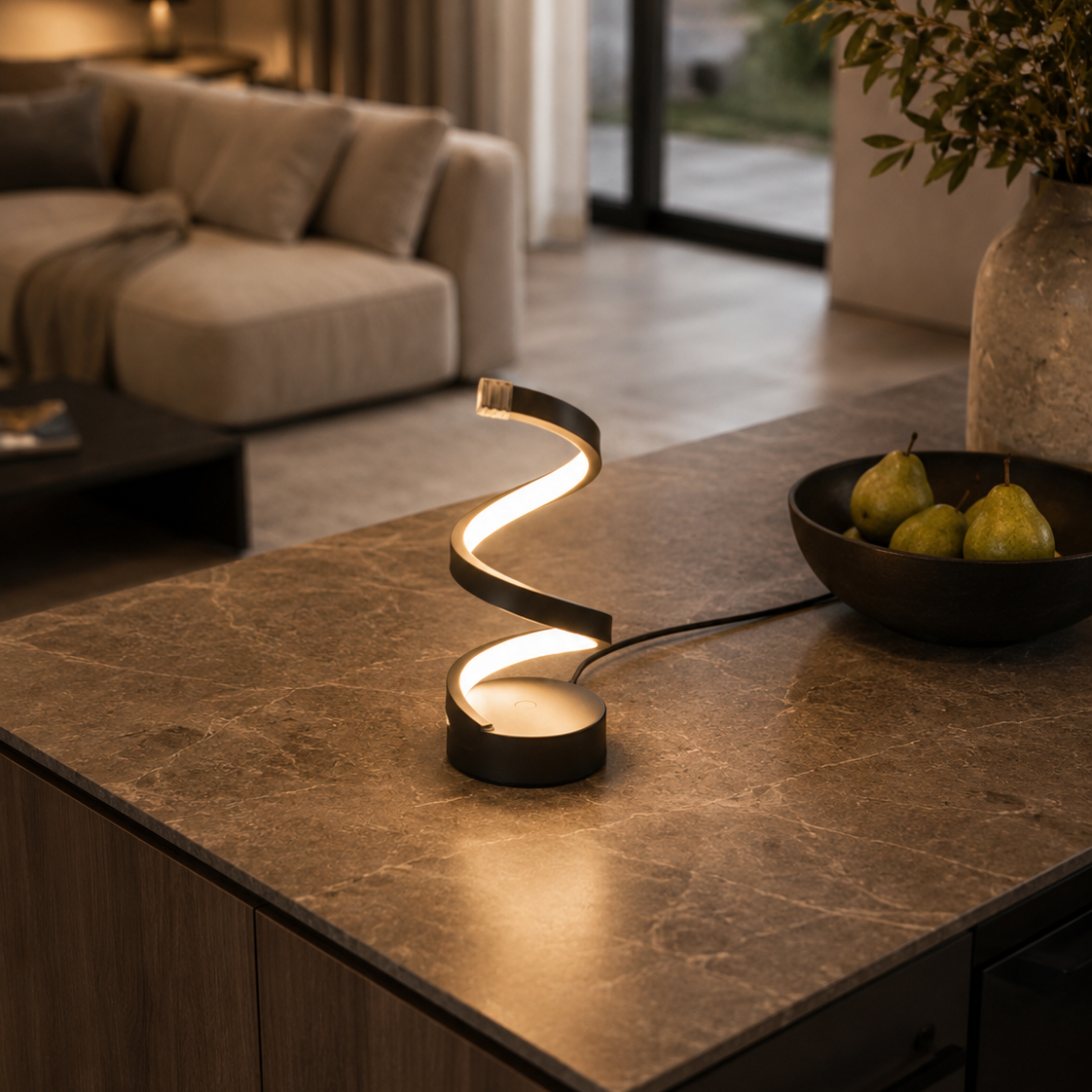 Modern Spiral LED Table Lamp