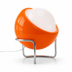Retro Orange Glass Sphere Table Lamp