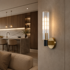 Ribbed Glass Wall Sconce