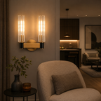 Ribbed Glass Wall Sconce
