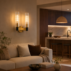 Ribbed Glass Wall Sconce