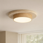 Travertine Wood LED Ceiling Light