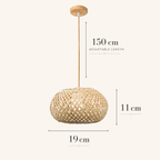 Handwoven Bamboo Chandelier – Easton
